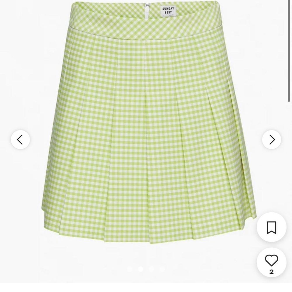 Sunday Best from Aritzia 
Green  Pleated Skirt